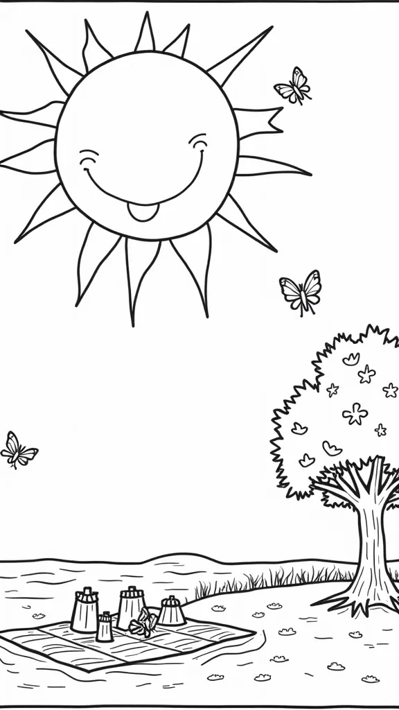 sunny coloring pages